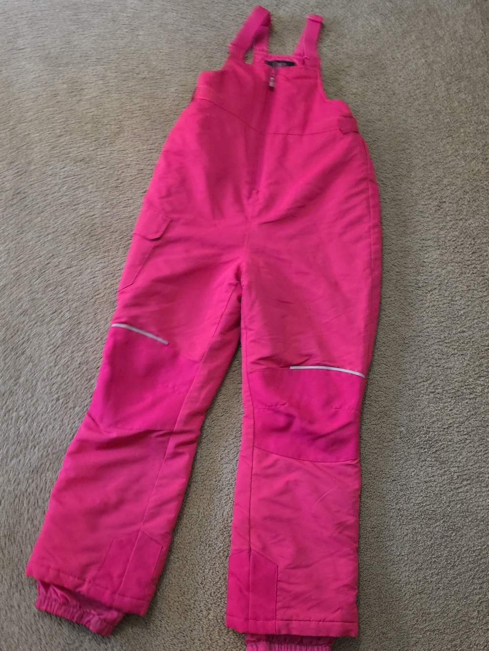 Swiss Tech Girls' Hot Pink Insulated Snow Bibs XXL